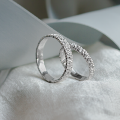 Unusual wedding rings with special structure BECCA