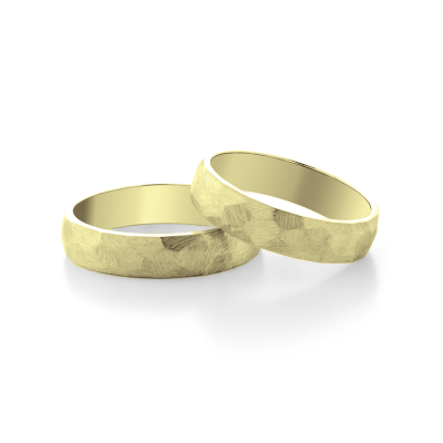 Hammered gold wedding rings BOME