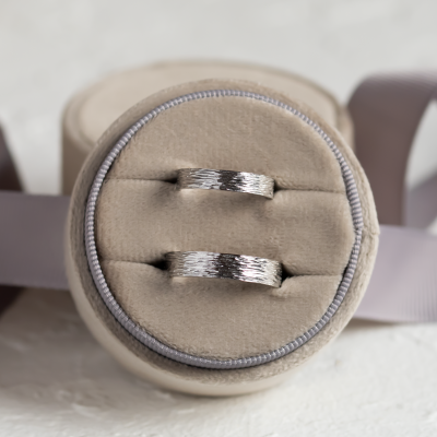 Unusual wedding bands with woodbark surface BRANCH