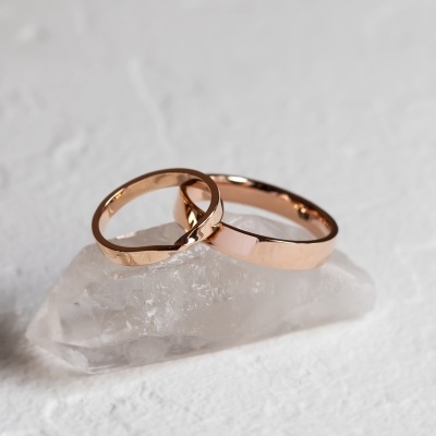Unconventional wedding rings with braiding CLAY