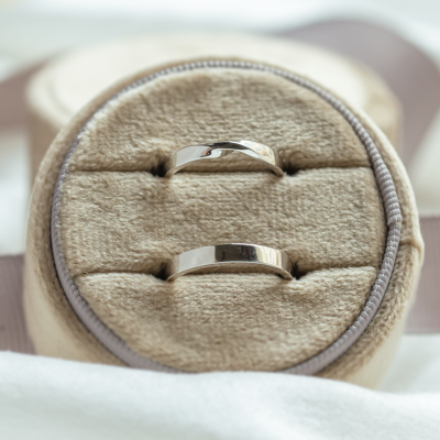 Unconventional wedding rings with braiding CLAY