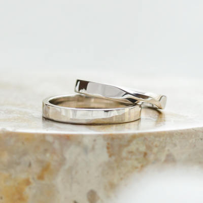 Unconventional wedding rings with braiding CLAY