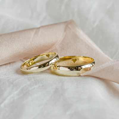 Snubní prsteny ze žlutého zlata D-SHAPE