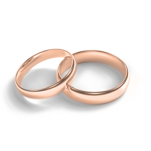 Solid wedding rings made of yellow gold VIRGINIE