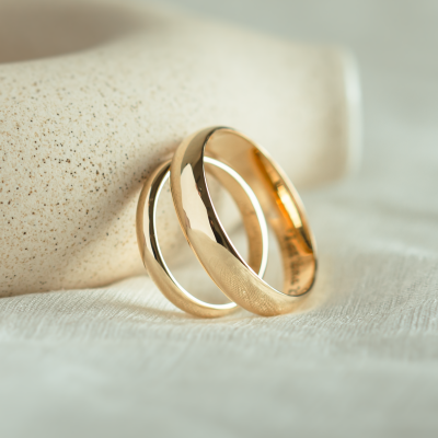 Snubní prsteny z bílého zlata D-SHAPE GEORGIE