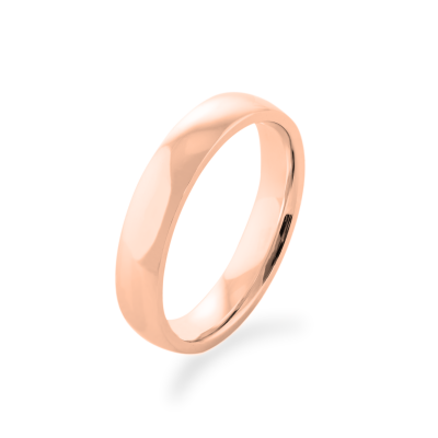 D-SHAPE wedding red gold rings - Delicate Simplicity