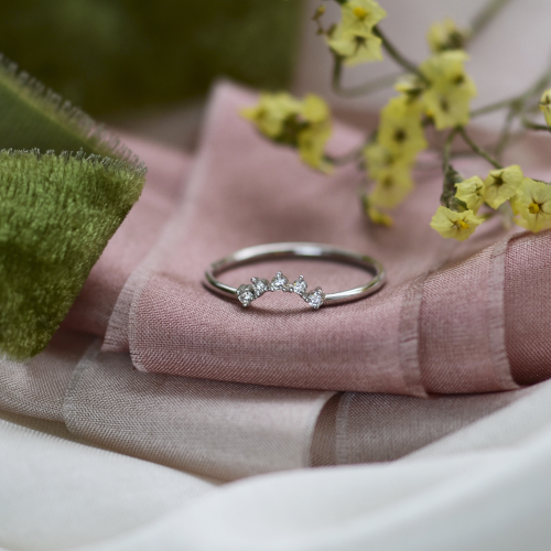 Vykrojený prsten s diamanty EMILIANO