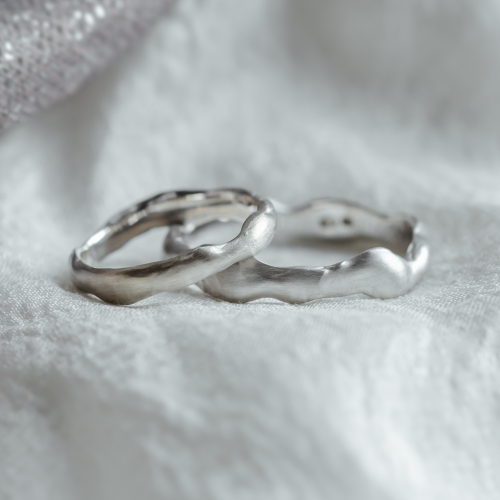 Organic wedding rings HARMONY