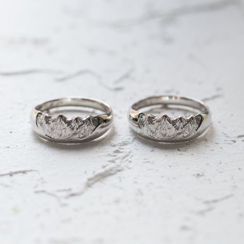 Netradiční snubní prsteny s motivem hor HIMALAYAS