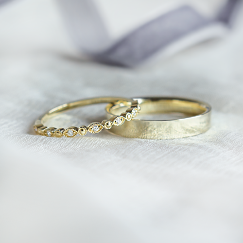 Elegantní snubní prsteny s diamanty HONEY