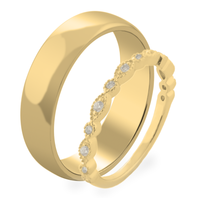 Zlatý snubní prsteny s diamanty LATI