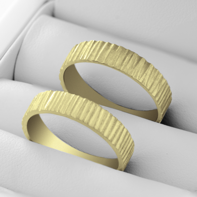 Netradiční snubní prsteny ze zlata MAJT