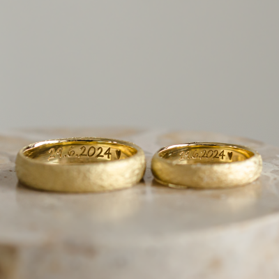 Wedding rings with unusual surface MARTAS