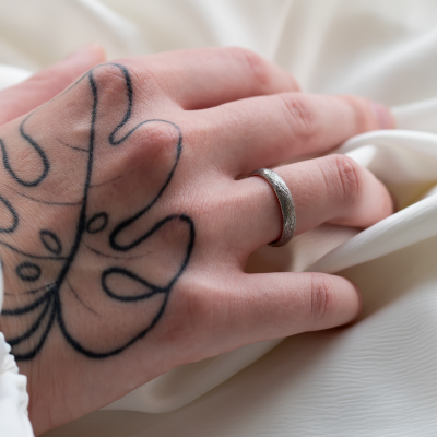 Wedding rings with unusual surface MARTAS