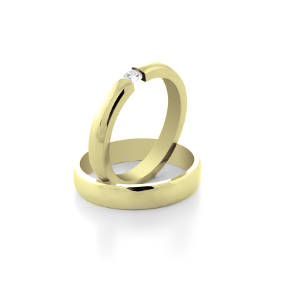 Zlatý prsten s diamantem MOLLE