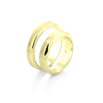 Netradiční snubní prsteny z bílého zlata NEXO