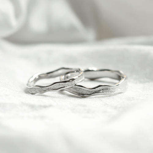 Organic matching wedding rings SAVANNAH