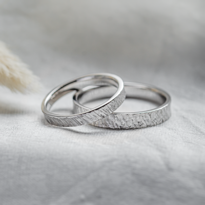 Atypical wedding rings with unusual surface TAMPERE