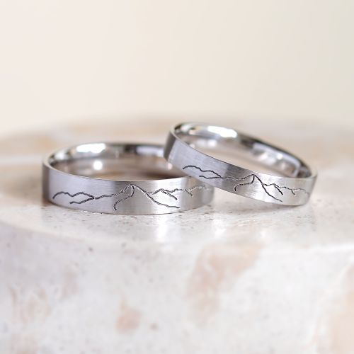 Netradiční snubní prsteny ze zlata TATRY