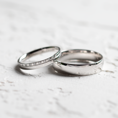 Minimalistické snubní prsteny s diamanty TRADIZIONE