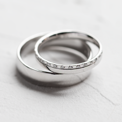 Minimalistické snubní prsteny s diamanty TRADIZIONE