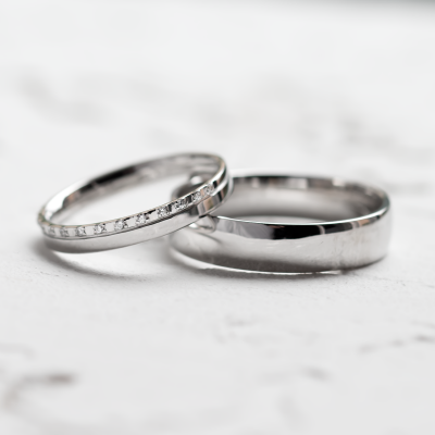 Minimalistické snubní prsteny s diamanty TRADIZIONE