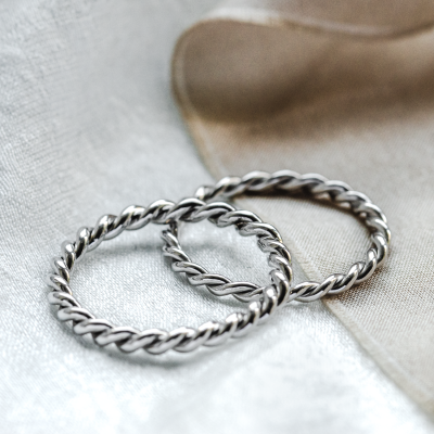 Twisted rope wedding bands VALOS