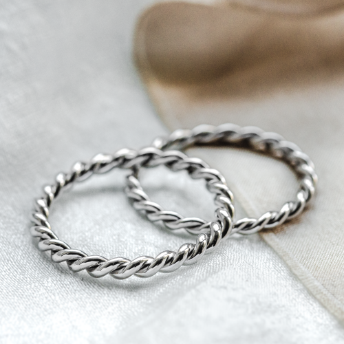 Snubní prsteny s provazovitým motivem VALOS