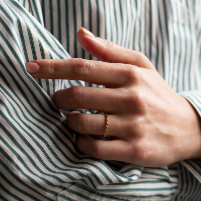 Twisted rope wedding bands VALOS
