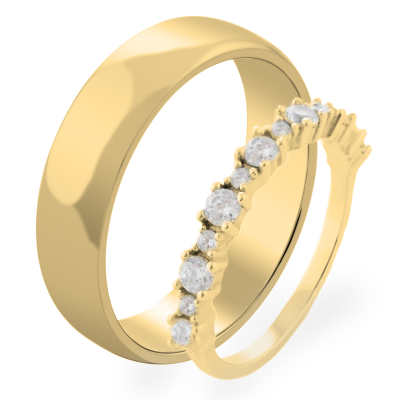Zlaté snubní prsteny s diamanty VORME