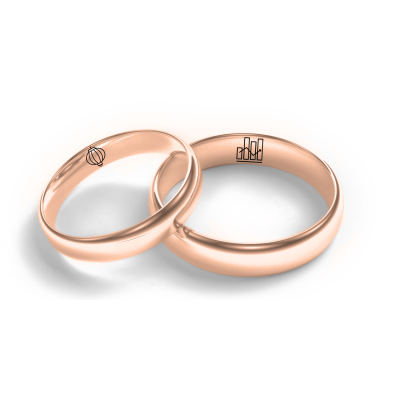 Custom wedding rings with own symbol