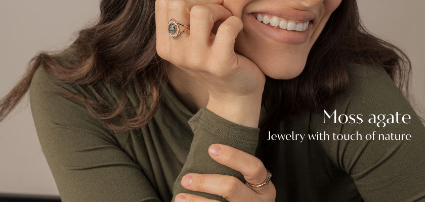 Moss agate jewelry