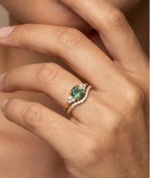 Curved rings for engagement rings